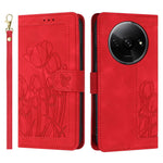 For Xiaomi Poco C61 4G / Redmi A3 4G Case Tulip Leather Phone Cover with 5 Card Slots Wallet