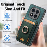 For Xiaomi Redmi Note 14 Pro 5G / Poco X7 5G Magnetic Case Leather Back Cover with Detachable Card Holder Kickstand