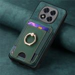 For Xiaomi Redmi Note 14 Pro 5G / Poco X7 5G Magnetic Case Leather Back Cover with Detachable Card Holder Kickstand