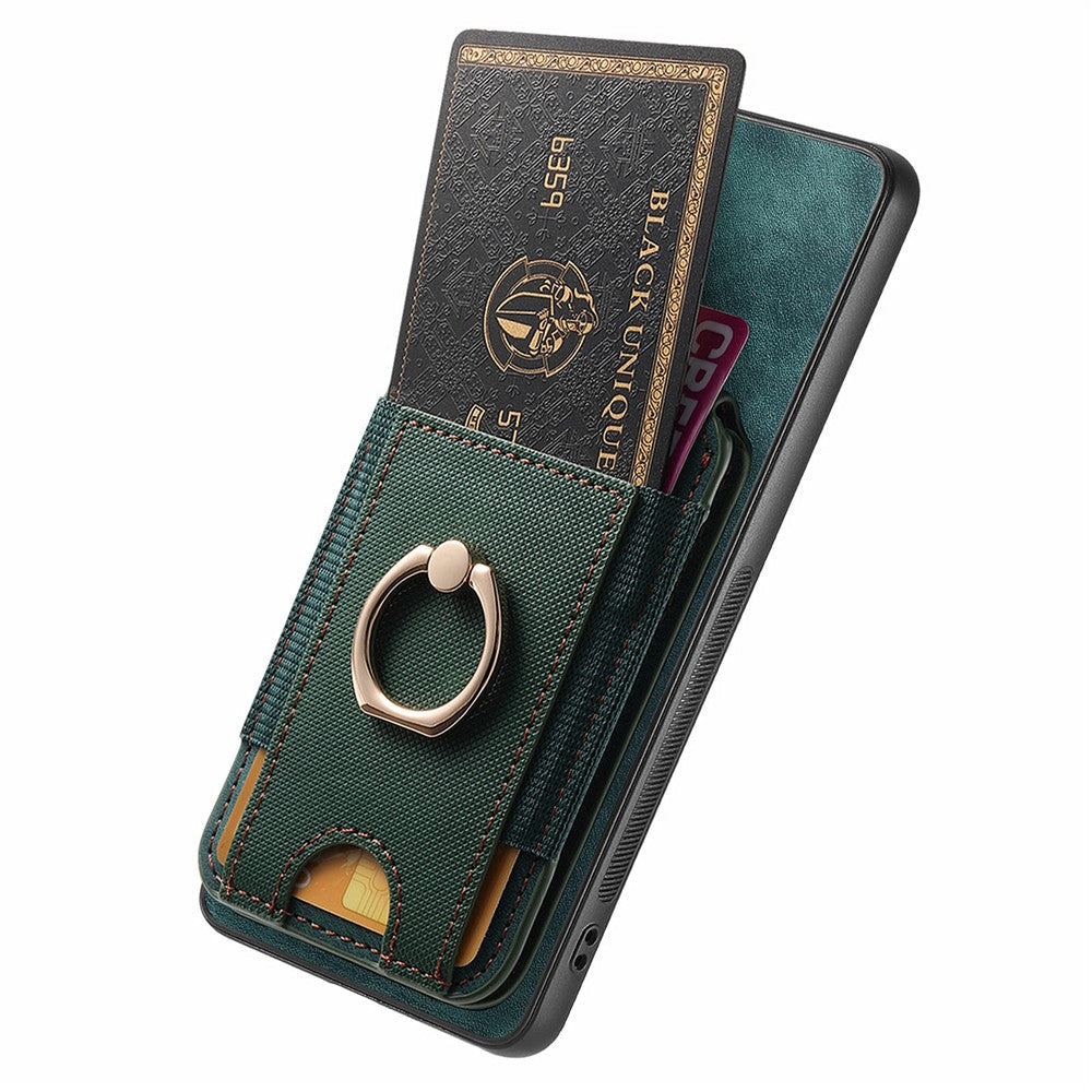 For Xiaomi Redmi Note 14 Pro 5G / Poco X7 5G Magnetic Case Leather Back Cover with Detachable Card Holder Kickstand