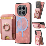 For Xiaomi Redmi Note 14 Pro 5G / Poco X7 5G Magnetic Case Leather Back Cover with Detachable Card Holder Kickstand