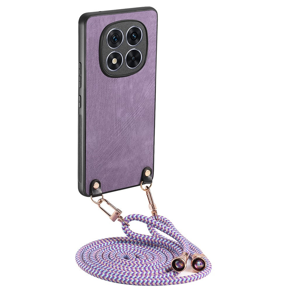 Xiaomi Redmi Note 14 Pro 5G / Poco X7 5G-cover i retrostruktureret læderbelagt PC+TPU med ophængningssnor