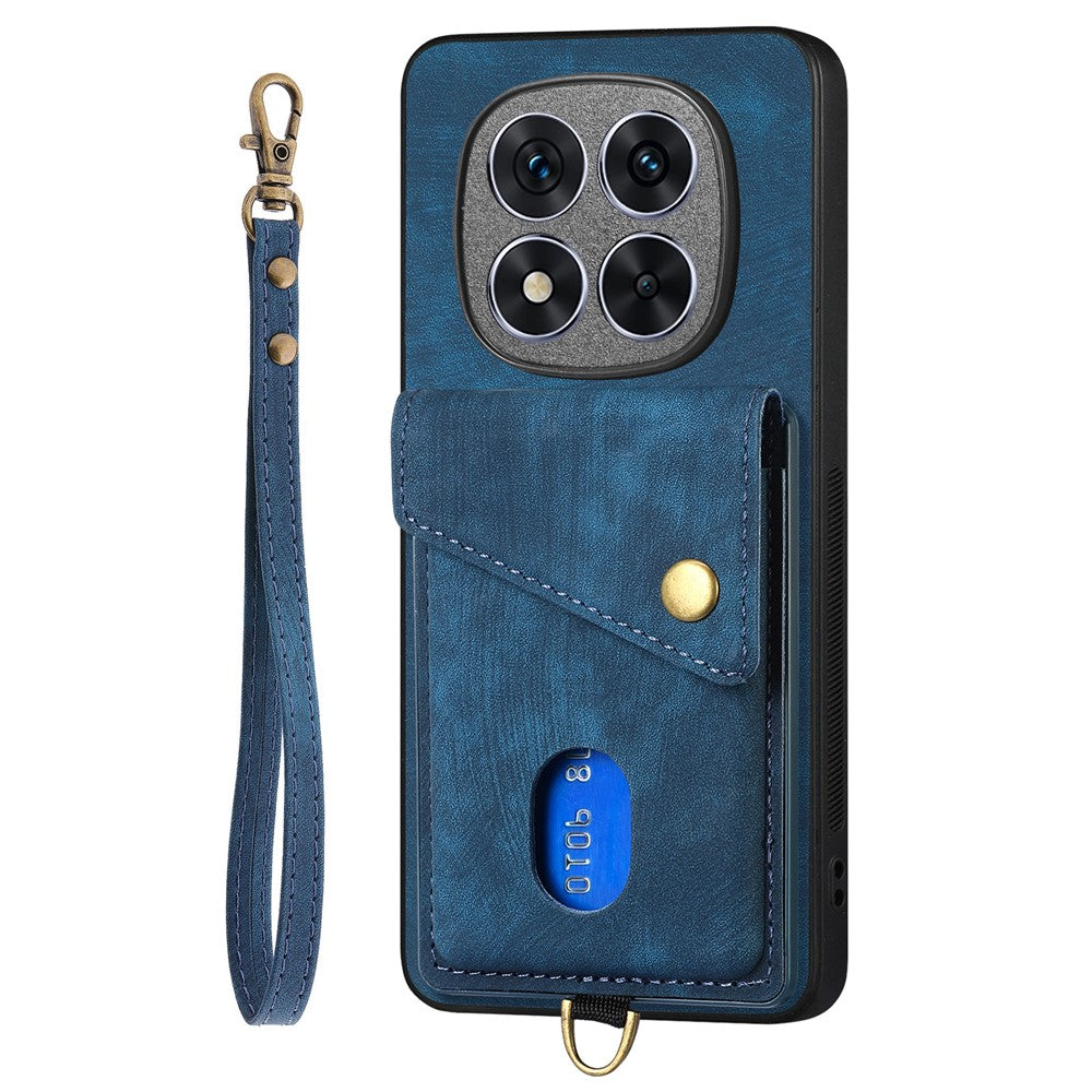 For Xiaomi Redmi Note 14 Pro 5G / Poco X7 5G Case Leather+TPU Back Cover with Card Slot Kickstand