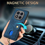 For Xiaomi Redmi Note 14 Pro 5G / Poco X7 5G Case Leather+TPU Back Cover with Card Slot Kickstand