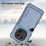 For Xiaomi Redmi Note 14 Pro+ 5G Case Carbon Fiber Leather Back Cover with Detachable Card Bag