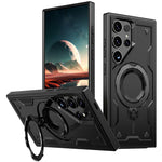 For Samsung Galaxy S25 Ultra Magnetic Case Military Protection PC+TPU Kickstand Phone Cover