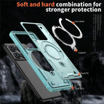 For Xiaomi 14T Case Magnetic Case Military Protection PC+TPU Kickstand Phone Cover