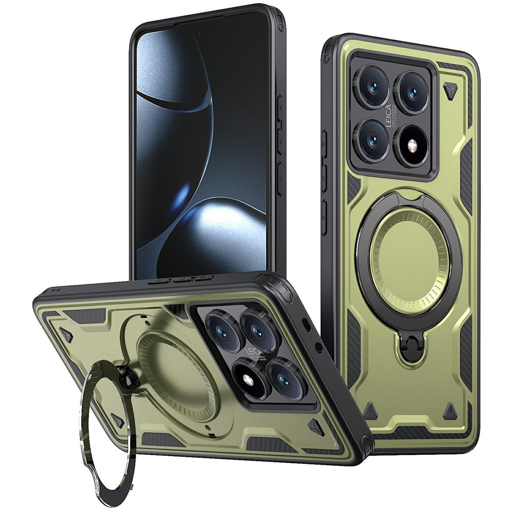 For Xiaomi 14T Case Magnetic Case Military Protection PC+TPU Kickstand Phone Cover