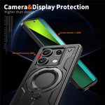 For Xiaomi Redmi Note 13 5G Magnetic Case Military Protection PC+TPU Kickstand Phone Cover