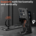 For Xiaomi Redmi Note 13 5G Magnetic Case Military Protection PC+TPU Kickstand Phone Cover