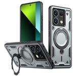 For Xiaomi Redmi Note 13 5G Magnetic Case Military Protection PC+TPU Kickstand Phone Cover