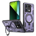 For Xiaomi Redmi Note 13 5G Magnetic Case Military Protection PC+TPU Kickstand Phone Cover