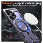 For Xiaomi Redmi Note 13 Pro+ 5G Magnetic Case Military Protection PC+TPU Kickstand Phone Cover