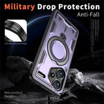 For Xiaomi Redmi Note 13 Pro+ 5G Magnetic Case Military Protection PC+TPU Kickstand Phone Cover