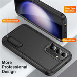 For Samsung Galaxy S25 / S24 Case Kickstand Phone Cover PC+Silicone+EVA 3-in-1 Design