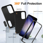 For Samsung Galaxy S25 / S24 Case Kickstand Phone Cover PC+Silicone+EVA 3-in-1 Design