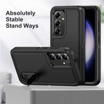 For Samsung Galaxy S25 / S24 Case Kickstand Phone Cover PC+Silicone+EVA 3-in-1 Design