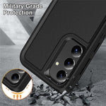 For Samsung Galaxy S25 / S24 Case Kickstand Phone Cover PC+Silicone+EVA 3-in-1 Design