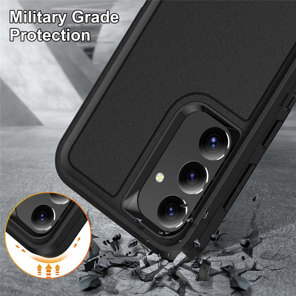 For Samsung Galaxy S25 / S24 Case Kickstand Phone Cover PC+Silicone+EVA 3-in-1 Design