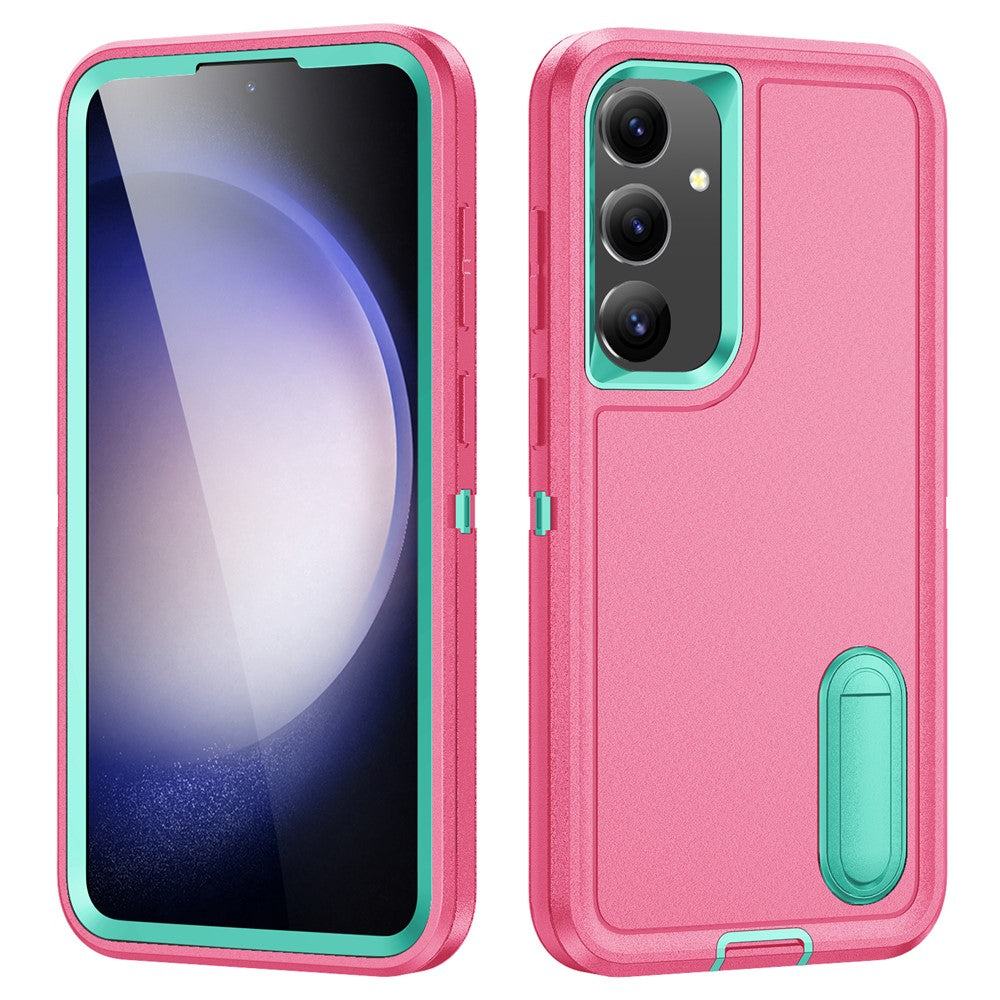 For Samsung Galaxy S25 / S24 Case Kickstand Phone Cover PC+Silicone+EVA 3-in-1 Design