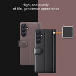 For Samsung Galaxy A26 5G Case Genuine Split Leather Phone Cover with Wallet Stand