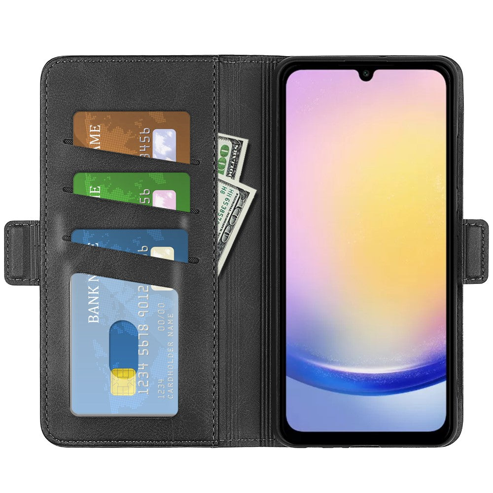 Samsung Galaxy A26 5G Stativskal Kalvstruktur Läder Plånboksfodral