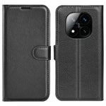 Xiaomi Redmi Note 14 Pro+ 5G-skal Litchitextur Stötsäkert Läderplånboksfodral