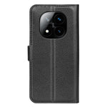 Xiaomi Redmi Note 14 Pro+ 5G-skal Litchitextur Stötsäkert Läderplånboksfodral