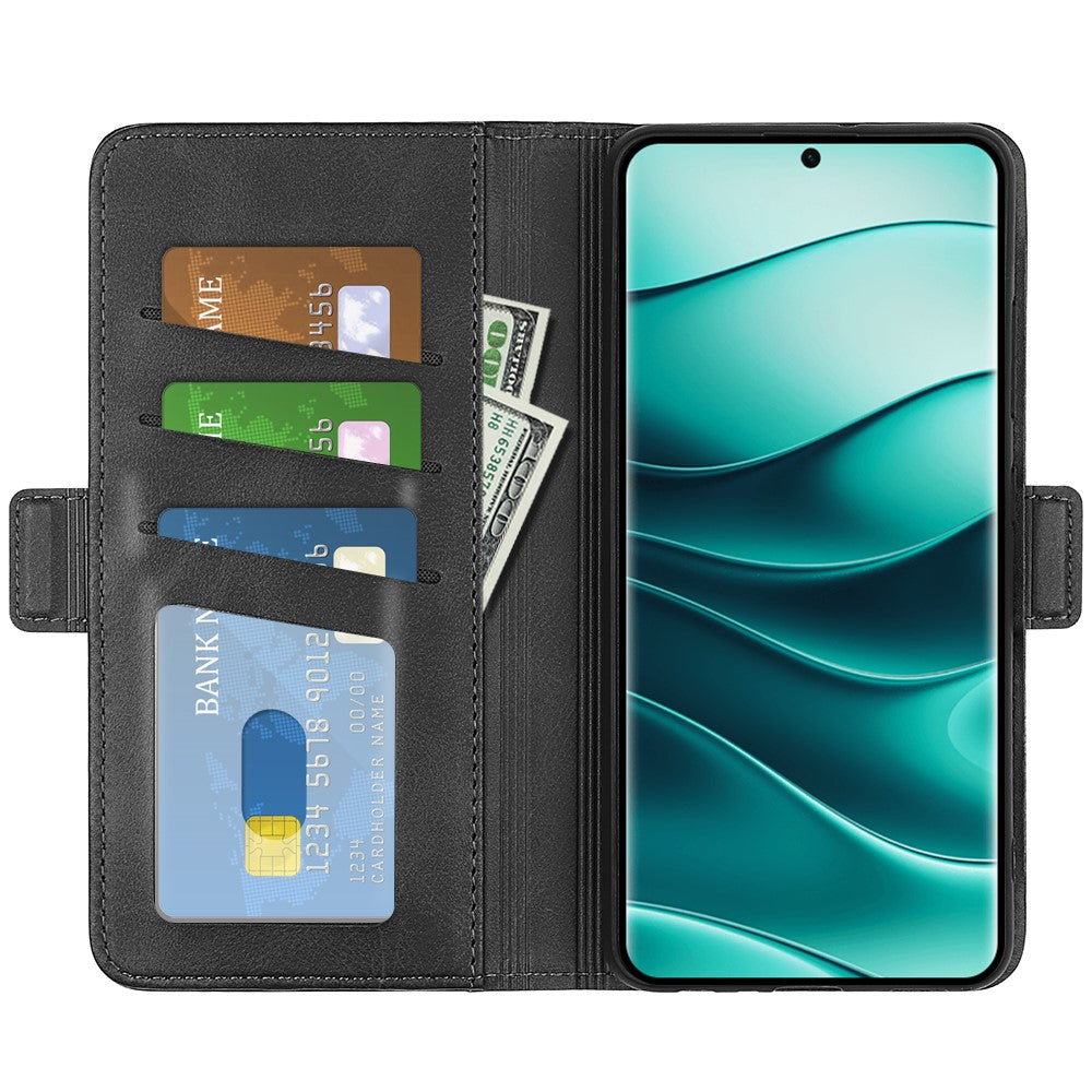 For Xiaomi Redmi Note 14 Pro+ 5G Stand Case Calf Texture Leather Wallet Phone Cover