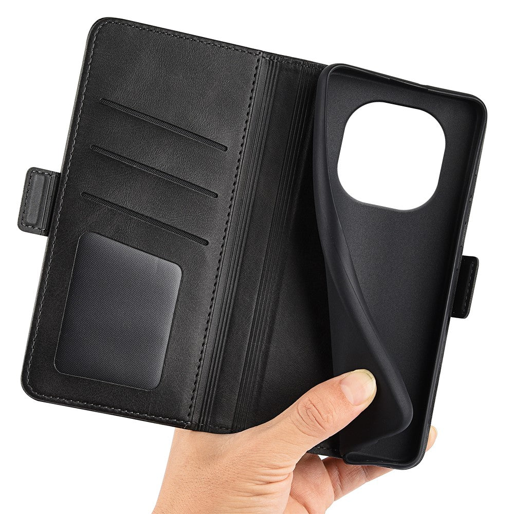 For Xiaomi Redmi Note 14 Pro+ 5G Stand Case Calf Texture Leather Wallet Phone Cover