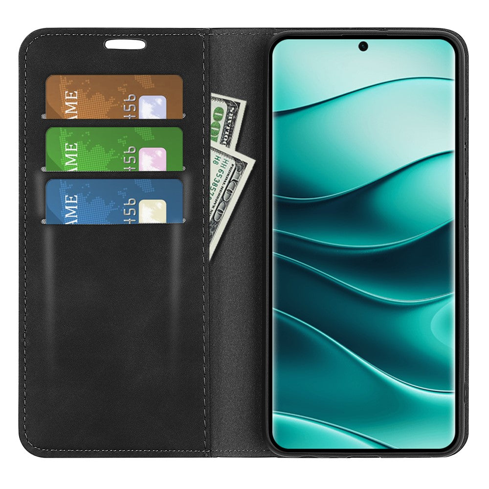 For Xiaomi Redmi Note 14 Pro+ 5G Case Skin-Touch Leather Wallet Phone Cover