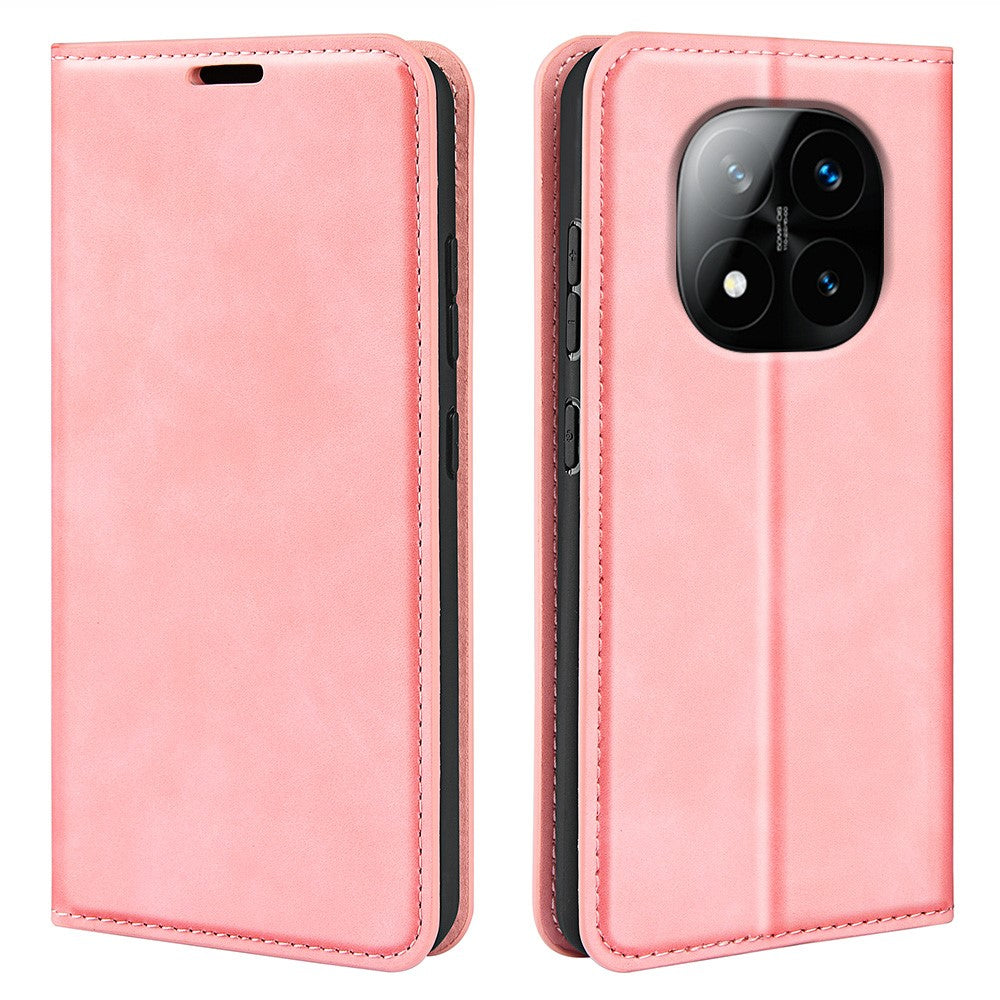 For Xiaomi Redmi Note 14 Pro+ 5G Case Skin-Touch Leather Wallet Phone Cover