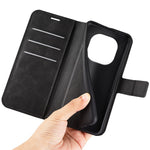 For Xiaomi Redmi Note 14 Pro+ 5G Stand Case Anti-Scratch Calf Texture Leather Phone Cover
