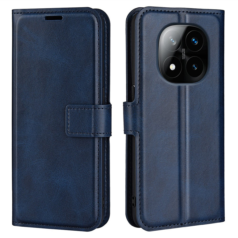 For Xiaomi Redmi Note 14 Pro+ 5G Stand Case Anti-Scratch Calf Texture Leather Phone Cover
