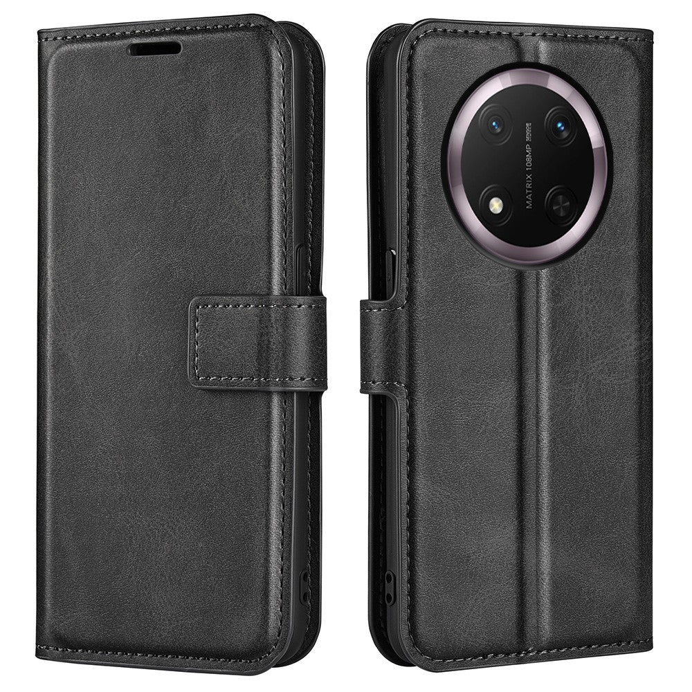 For Honor Magic7 Lite 5G / X9c 5G / X60 Pro 5G Stand Case Anti-Scratch Calf Texture Leather Phone Cover