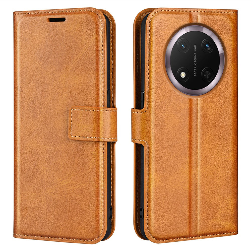 For Honor Magic7 Lite 5G / X9c 5G / X60 Pro 5G Stand Case Anti-Scratch Calf Texture Leather Phone Cover