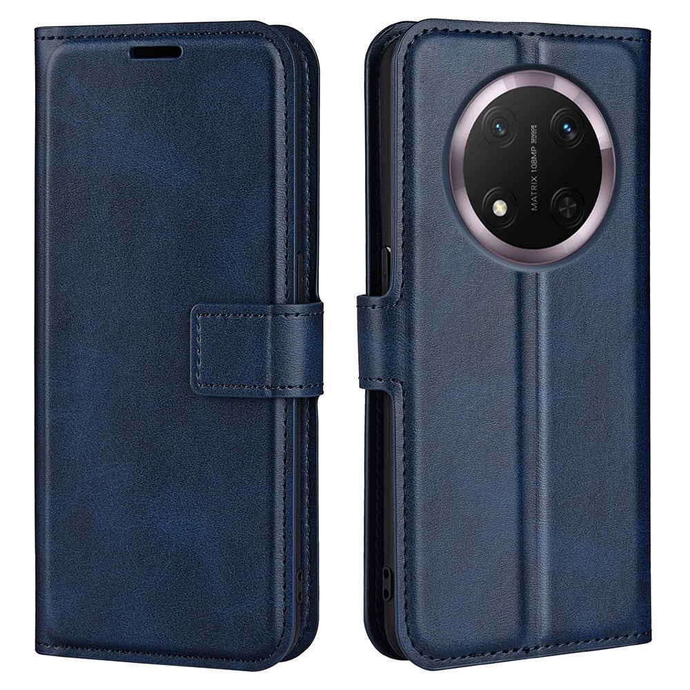 For Honor Magic7 Lite 5G / X9c 5G / X60 Pro 5G Stand Case Anti-Scratch Calf Texture Leather Phone Cover
