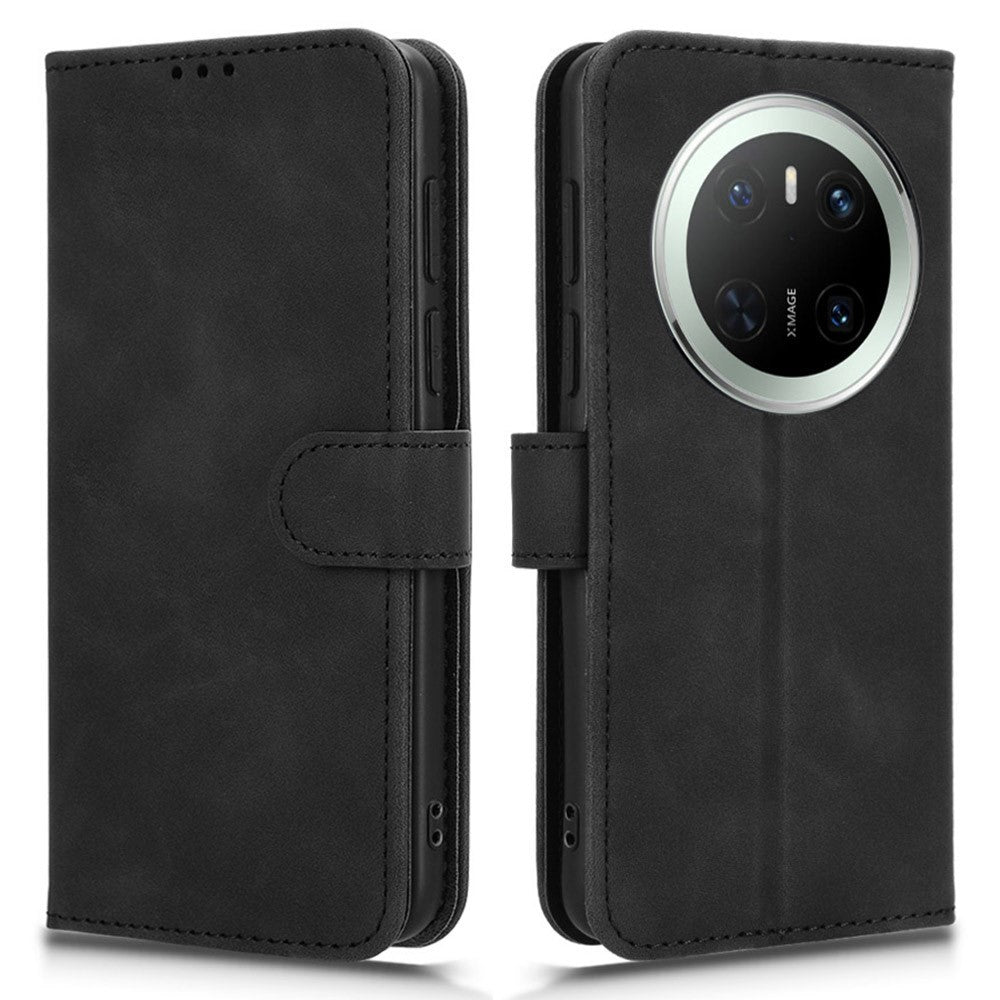 Läderfodral för Huawei Mate 70, Anti-fall-fodral med vikbart läder, vikbart mobilfodral