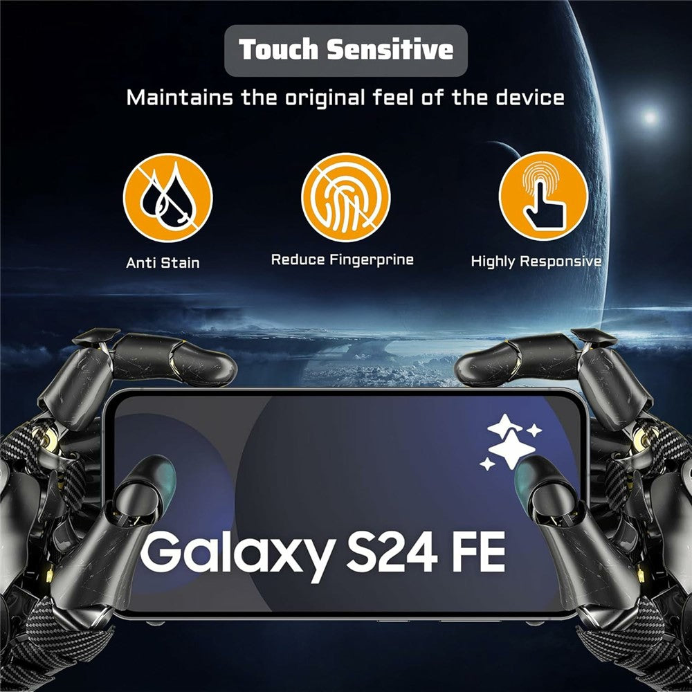 For Samsung Galaxy A26 5G Clear TPU Anti-Scratch Phone Case + 2.5D Arc Edge Screen Protector
