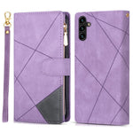 Til Samsung Galaxy A26 5G Pung Etui Farve Splejsning Læder Telefoncover med Stativ