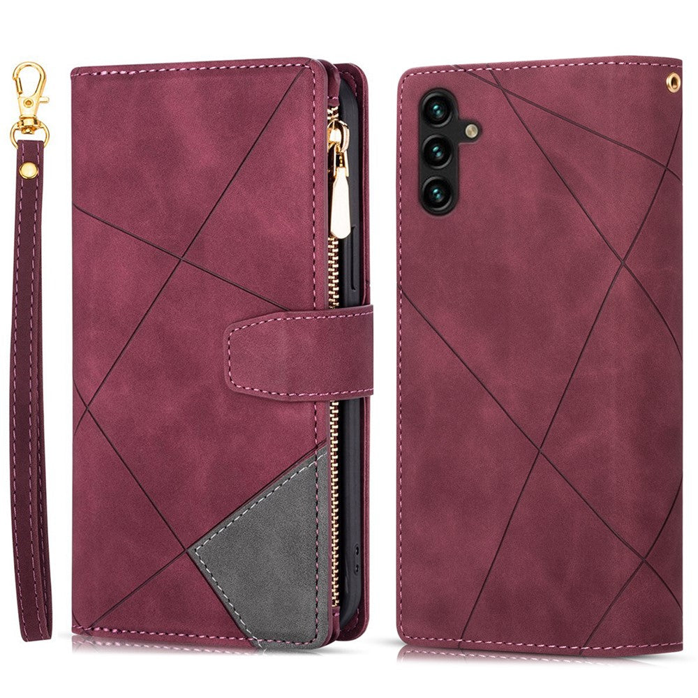 Til Samsung Galaxy A26 5G Pung Etui Farve Splejsning Læder Telefoncover med Stativ