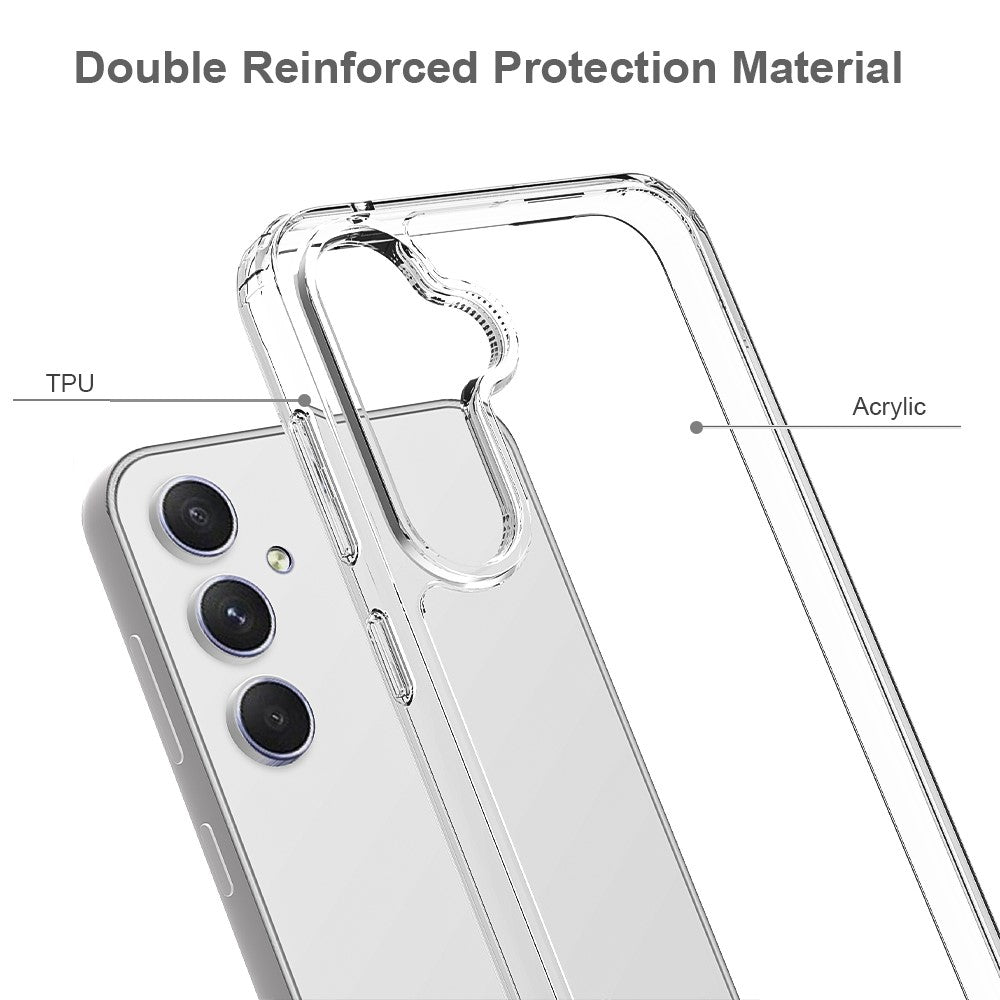 Til Samsung Galaxy A56 5G Gennemsigtig telefoncover TPU+Akryl Stødsikker bagside