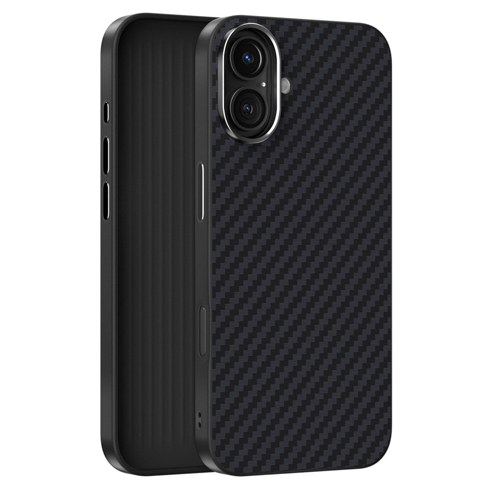 ABEEL For iPhone 16 Case Compatible with MagSafe Carbon Fiber Texture Back Cover