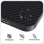 ABEEL For iPhone 16 Case Compatible with MagSafe Carbon Fiber Texture Back Cover