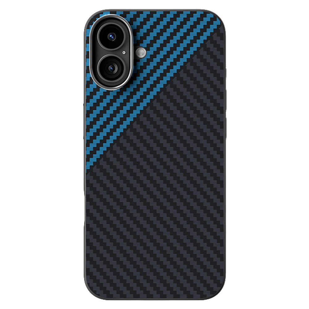 ABEEL For iPhone 16 Case Compatible with MagSafe Carbon Fiber Texture Back Cover
