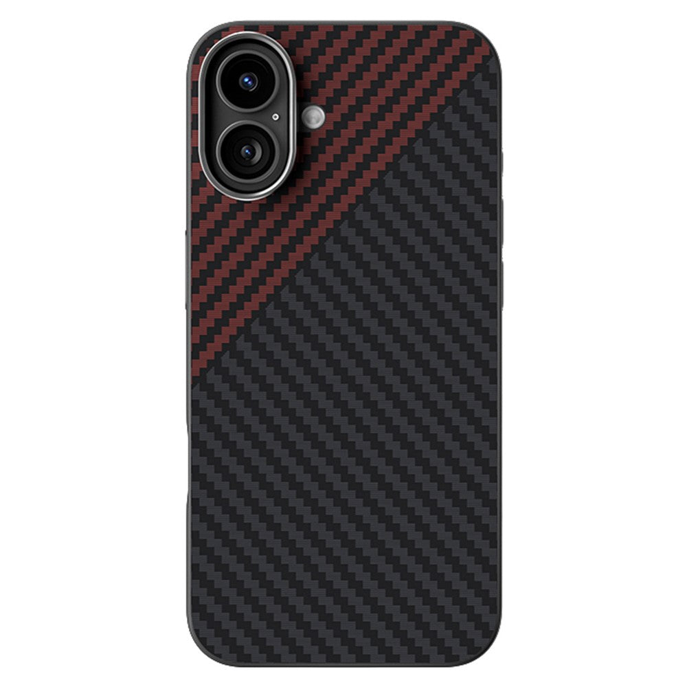 ABEEL For iPhone 16 Case Compatible with MagSafe Carbon Fiber Texture Back Cover