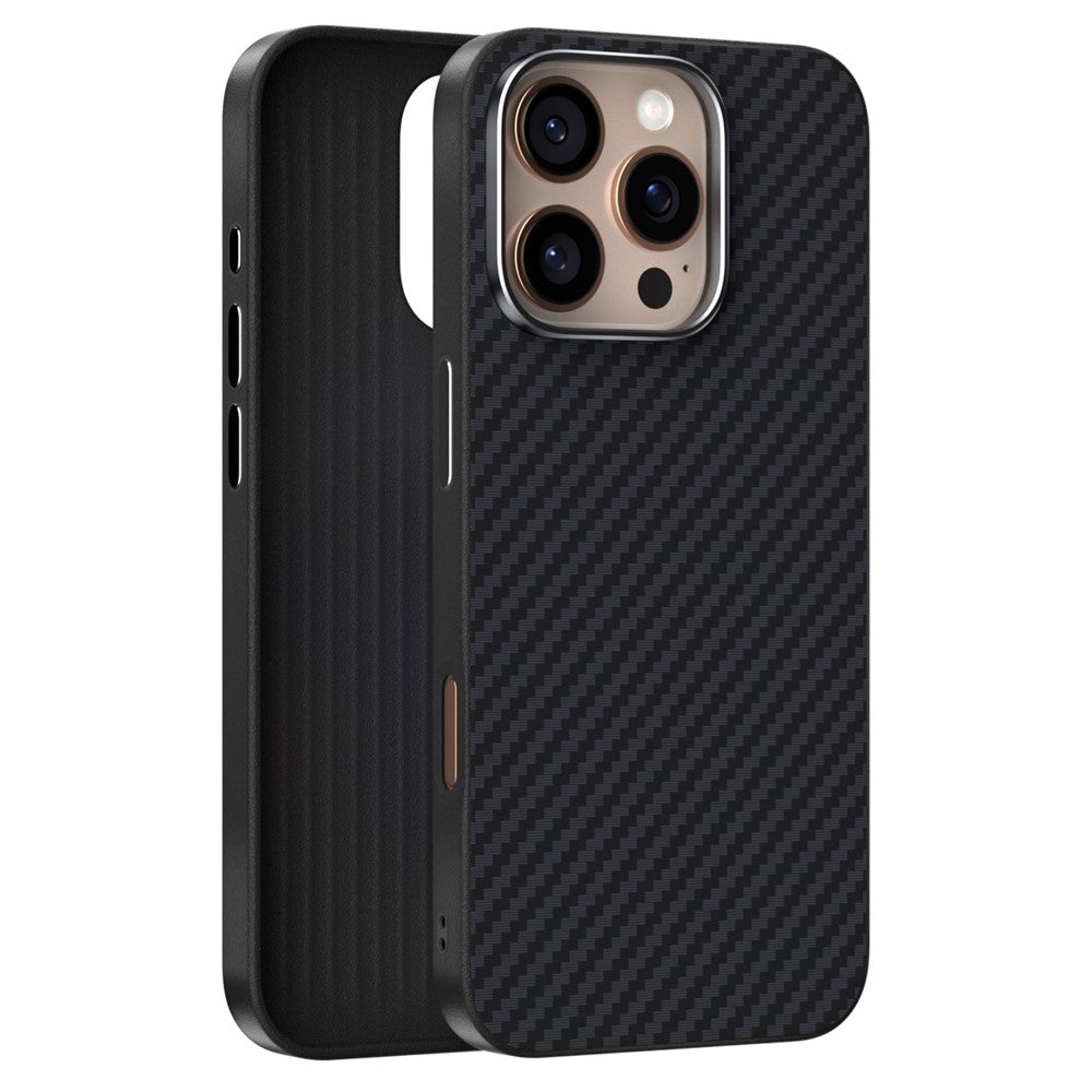 ABEEL For iPhone 16 Pro Max Case Compatible with MagSafe Carbon Fiber Texture Back Cover
