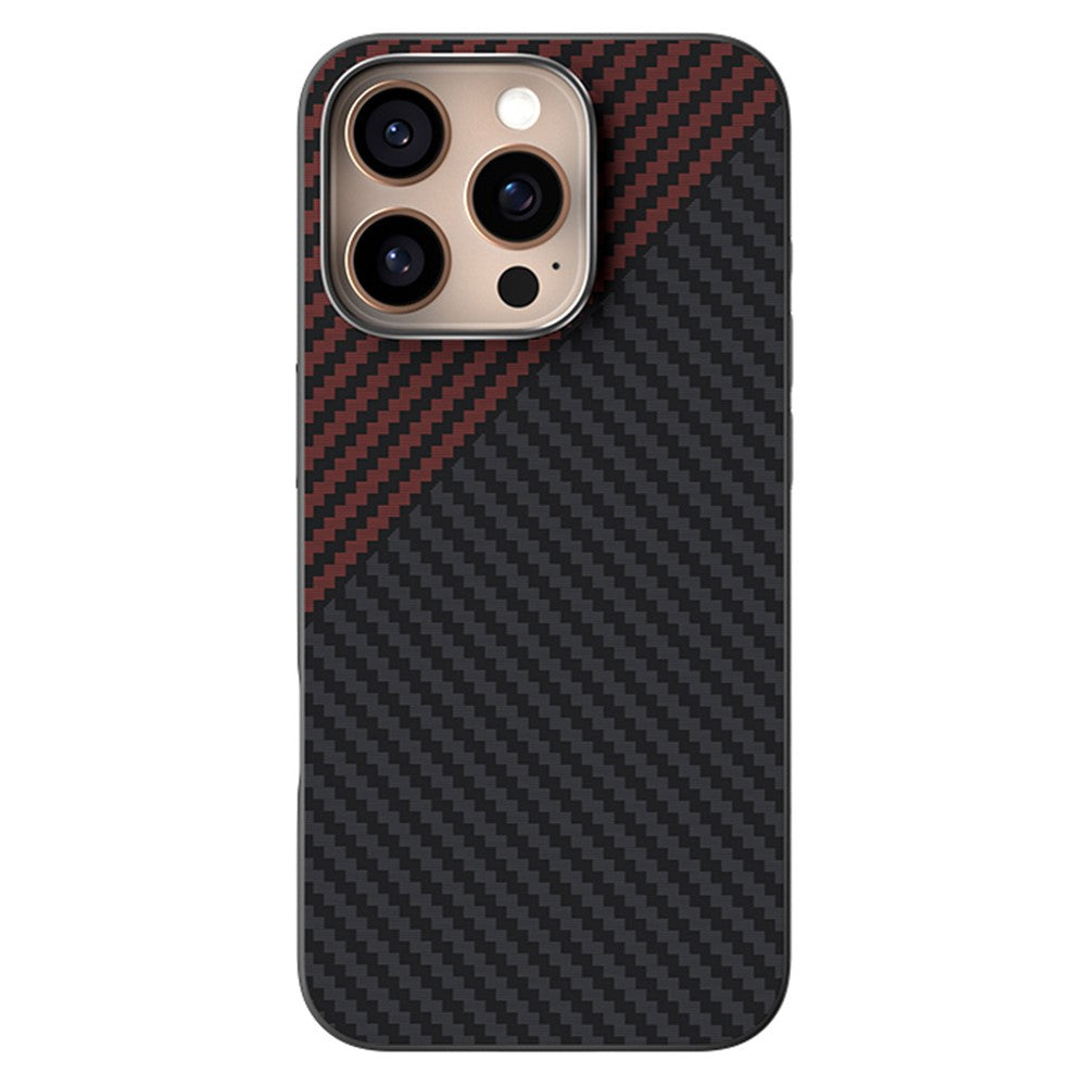 ABEEL For iPhone 16 Pro Max Case Compatible with MagSafe Carbon Fiber Texture Back Cover