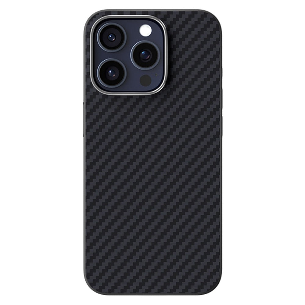 ABEEL For iPhone 15 Pro Max Case Compatible with MagSafe Carbon Fiber Texture Back Cover