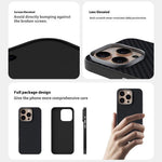ABEEL For iPhone 15 Pro Max Case Compatible with MagSafe Carbon Fiber Texture Back Cover
